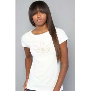   Tee in White & Metallic Gold,T shirts for Women