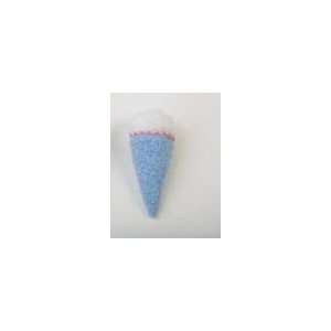   Small Paws Sheepskin Blue Ice Cream Cone 5.5in Dog Toy