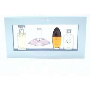 Calvin Klein Gift Set 4 PiecesMiniatures With Obsession Night+Ck One+ 