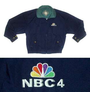 Vintage TV Station 4 NBC Embossed Weather JACKET L  