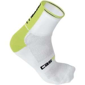  Castelli 2009 Verticale 9 Cycling Sock   white/yellow fluo 