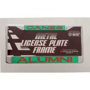  Miami Hurricans Alumni License Plate Frame Automotive