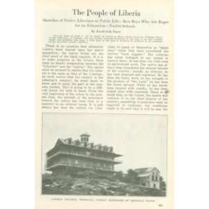  1913 People of Liberia Monrovia Liberia College 