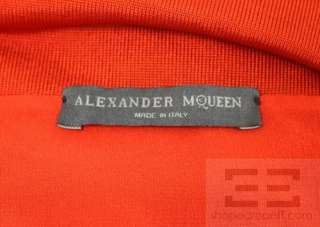 Alexander McQueen Red Knit One Shoulder Dress Size M  
