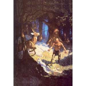   Inncus Slays the Deer 12x18 Giclee on canvas