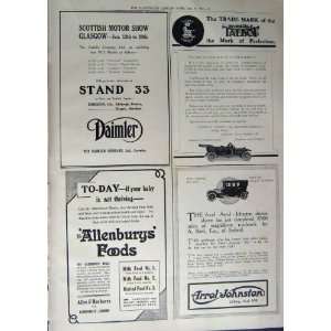   1912 ADVERTISEMENT DAIMLER CAR TALBOT ALLENBURYS FOOD