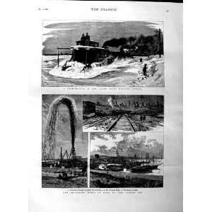  1884 SNOW PLOUGH RAILWAY CANADA PETROLEUM WELLS BAKU