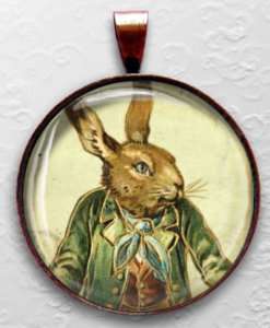 Alice in Wonderland Rabbit Necklace Charm/Pendant VB020  