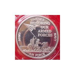 ARMED FORCES   .999 1 TROY OZ FINE SILVER   COMMEMMORATIVE COIN 