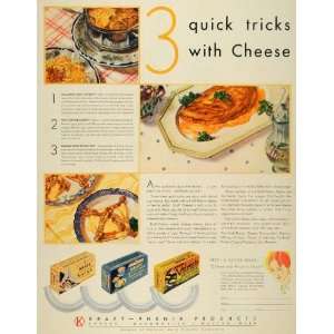 1931 Ad Kraft Phenix Cheese Velveeta Swiss Recipes   Original Print Ad