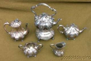 Victorian Era 5 pc Sheffield Silver Tea / Coffee Set  