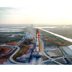  NASA Apollo 9 Spacecraft Launch Pad Rollout 8x10 Silver 