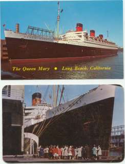 Queen Mary Cruise Ship Lot of 2 Postcards  
