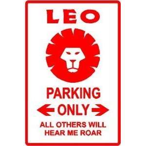 LEO PARKING sign * zodiac stars lion