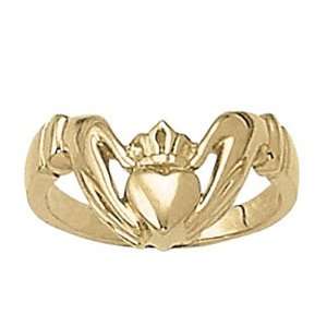  18K Yellow Gold Claddagh Ring Jewelry