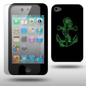  IPOD TOUCH 4 ANCHOR LASER ENGRAVED LUMINOUS SILICONE SKIN 