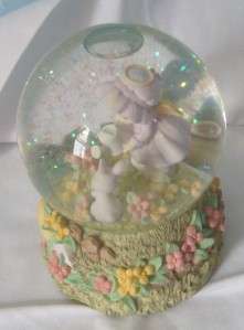 Precious Moments Musical Water Globe All things Grow   