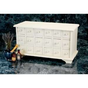  Footed Apothecary Cabinet Cream Finish 