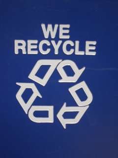 Blue Recycling Bins by Rubbermaid 2956 waste basket trash can bin 