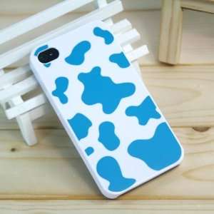  Blue / Milk Cow Print Pattern Plastic Case for Apple 