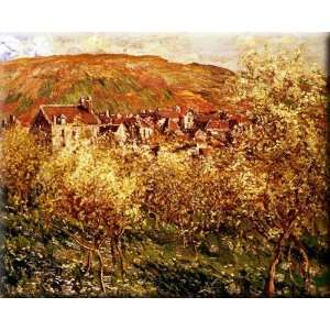 Apple Trees In Blossom 30x24 Streched Canvas Art by Monet 