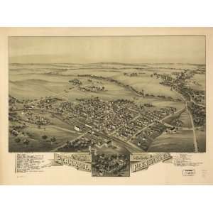  Historic Panoramic Map Perkasie, Pennsylvania, Bucks County 