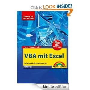 VBA mit Excel Arbeitsabläufe automatisieren (German Edition) Bernd 