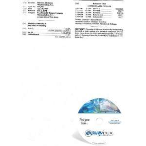  NEW Patent CD for TOBACCO PRODUCT 