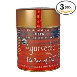 The Tao of Tea Ayurvedic Tea Vata, Certified Organic, 2.5 Ounce Tins 