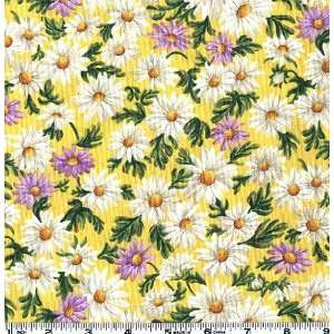  45 Wide Flower of the Month April 07 Daisy Yellow Fabric 