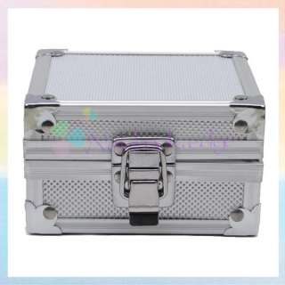 Silver Tone Aluminum Alloy Case Storage Box For Tattoo Machines Gun 