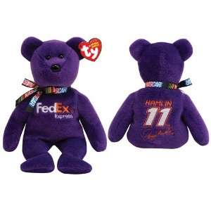  Ty NASCAR Beanie Baby Bear Denny Hamlin #11 Toys & Games