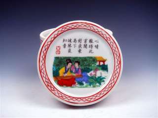 Famille Rose Ancient Ladies Hand Painted Cricket Pot  