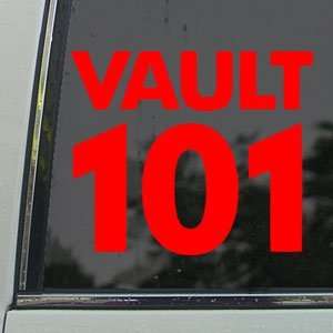  Vault 101 Red Decal Truck Bumper Window Vinyl Red Sticker 