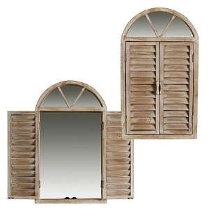   Mirror w/ Louvered French Door 13.5 inchx24 inch