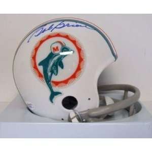  Autographed Bob Griese Mini Helmet   Throwback JSA 