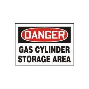  DANGER GAS CYLINDER STORAGE AREA 10 x 14 Dura Aluma Lite 