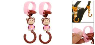 Cartoon Monkey 2 PCS Velcro Strap Clasp Hook Hanger  