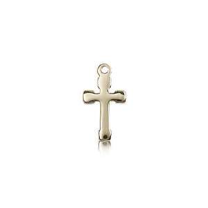 14kt Gold Cross Medal 5/8 x 3/8 Inches 2520KT No Chain Included In A 