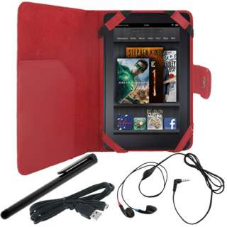for  Kindle Fire   Folio Carry Case Cover/USB Cable/Stereo 