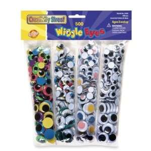 Wiggle Eyes, 500per Pack, Assorted Colors/Sizes Arts 