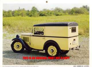 1933 American Austin hard to find classic truck print  