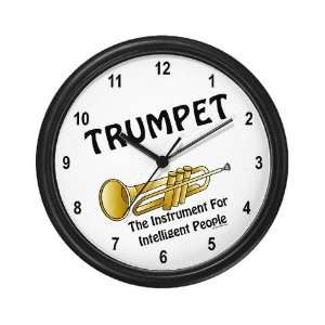  Trumpet Genius Funny Wall Clock by  Everything 