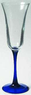 Cristal DArques Durand Americana Blue Champagne Flute  
