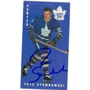  Pete Stemkowski Autographed Parkhurst Tall Boys hockey 