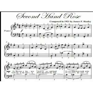  Second Hand Rose Big Note Piano Sheet Music James Hanley Books