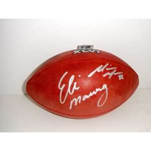 Eli Manning & Mario Manningham Hand Signed Autographed 2012 Super Bowl 