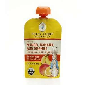   Mango, Banana & Orange Puree Baby Food Fruit Snack 3.5 Oz. Pouch