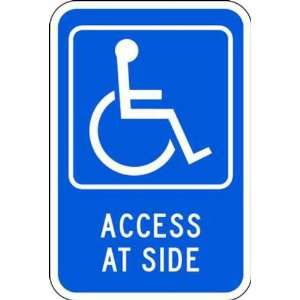 Zing Eco Parking Sign, ACCESS AT SIDE wit Picto, 12 Width x 18 