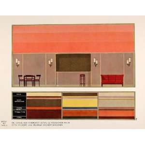  Art Deco Color Palette Interior Design Room Print   Original Color 
